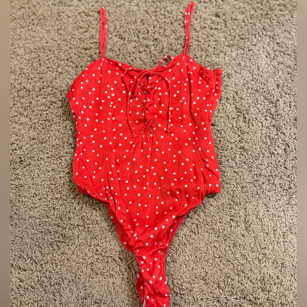 ZARA Red & White Stars Bodysuit